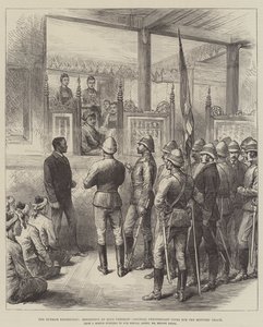 La Expedición de Birmania, Depósito del Rey Theebaw, el General Prendergast le da Diez Minutos de Gracia de Melton Prior